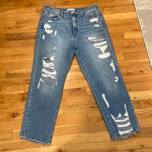 Flying Money Boyfriend Distressed Jeans